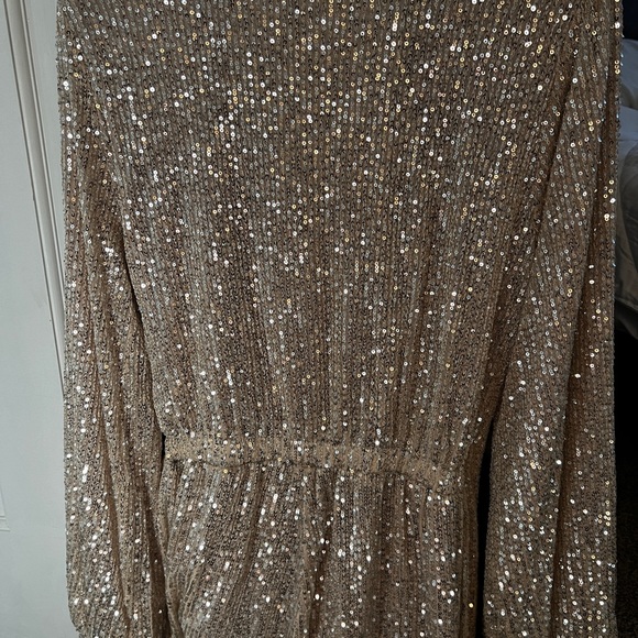 Gold Sequence Romper Dress - Picture 4 of 6